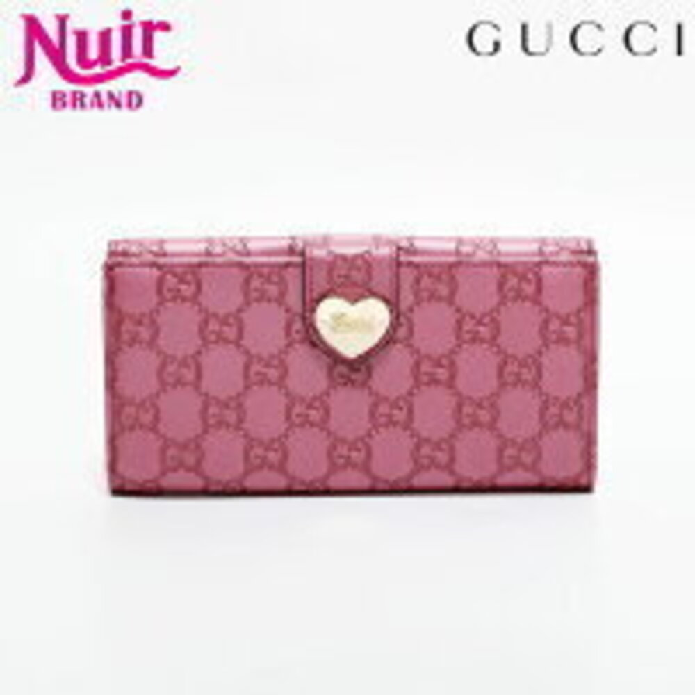 Gucci GG Guccissima Leather Long Wallet Pink